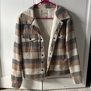 Lucky Brand Plaid Sherpa-Lined Jacket